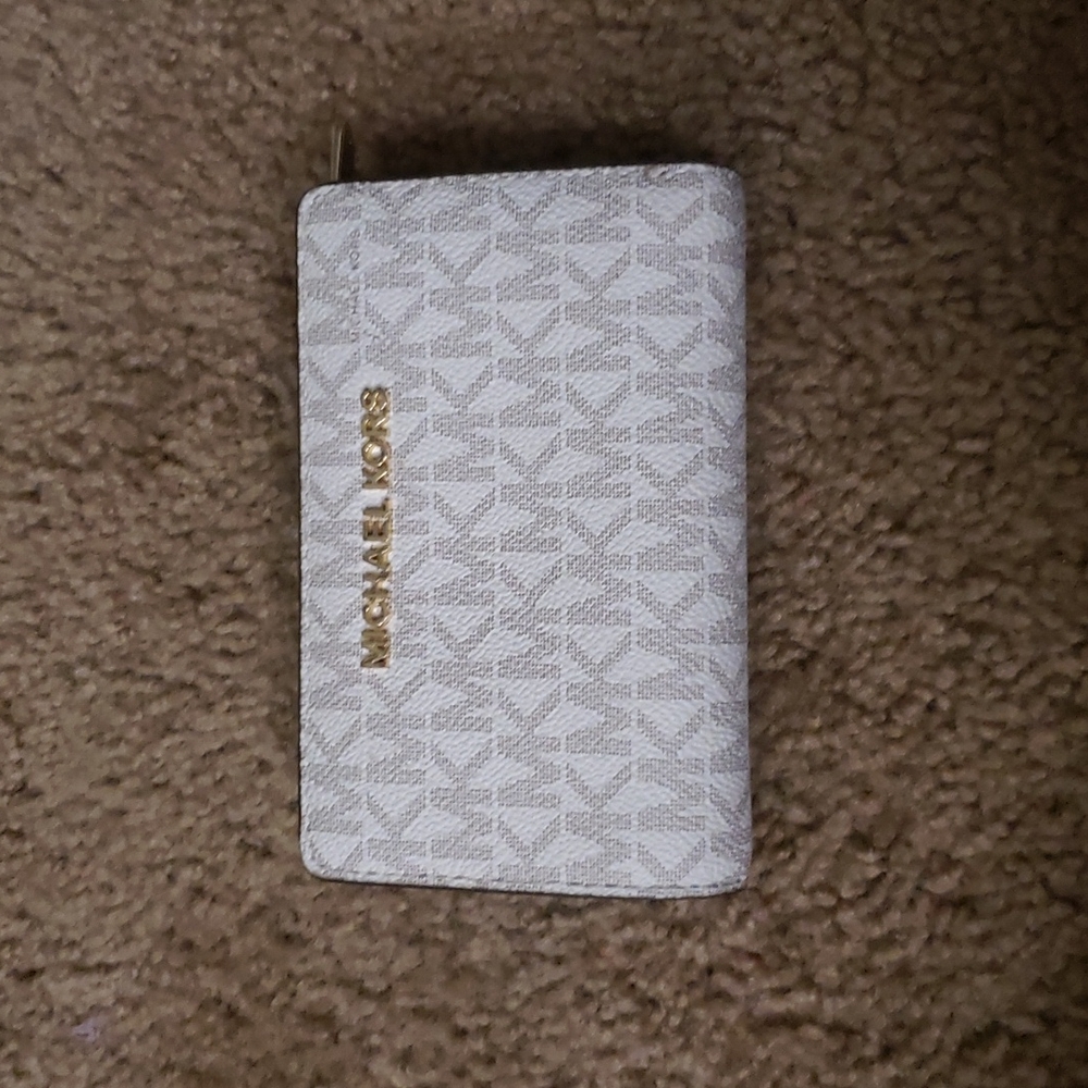 White MK wallet